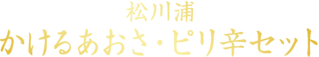 松川浦 かけるあおさ・ピリ辛セット