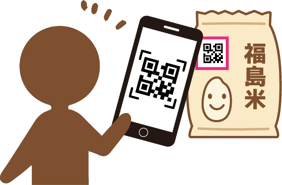 シール2層目の二次元コードを読み取る画像